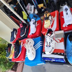 Big Sale Of Shoes, PUMAS, NIKE, JORDANS, ADDIDAS, SKEACHERS, LADIES BOOTS.