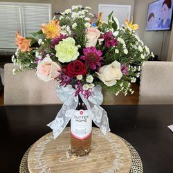 Flower Wine Bouquets