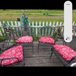 Vintage Wrought Iron Patio Set