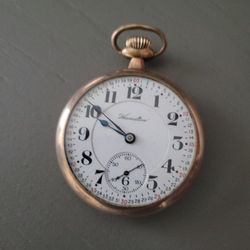 reduced 100 year old Hamilton 992 railroad pocket watch great shape 1921
