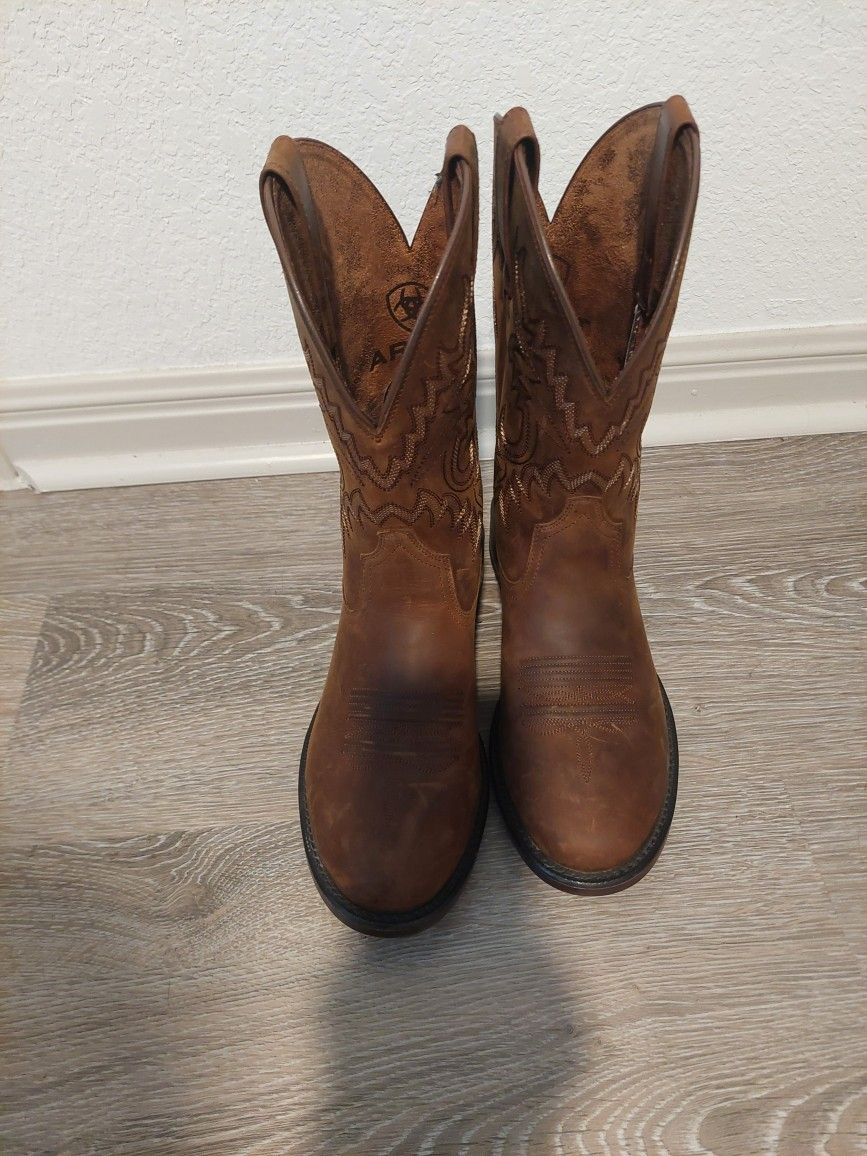 Mens Cowboy Boots Round Toe 9D