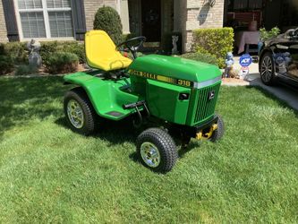 John Deere 318 rider with snowblower fully restored