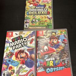 Nintendo switch 3 Mario games