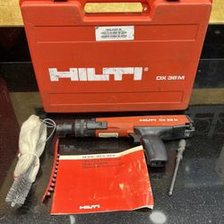 Hilti DX36M Powder Actuated Tool dx36 Concrete Nail Gun w/ Case & DX36 Piston,Hilti,concrete Nail Gun,powder Actuated Tool,