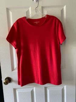 NWOT Croft & Barrow Red Crewneck T-Shirt Size L