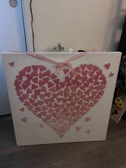 Big pink shine heart frame