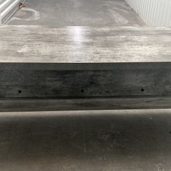 Faux Wood & Glass Coffee Table