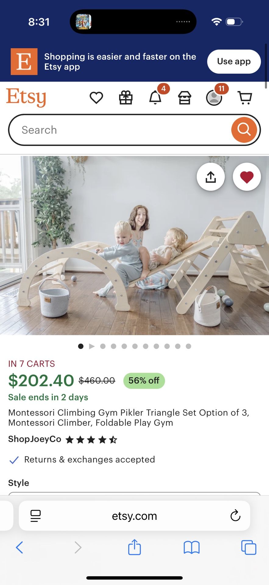 Shop Joey co Pikler Triangle & Climbing Gym