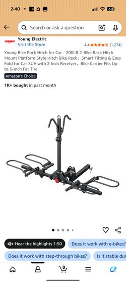 Heavy Duty ebike rack for car or rv