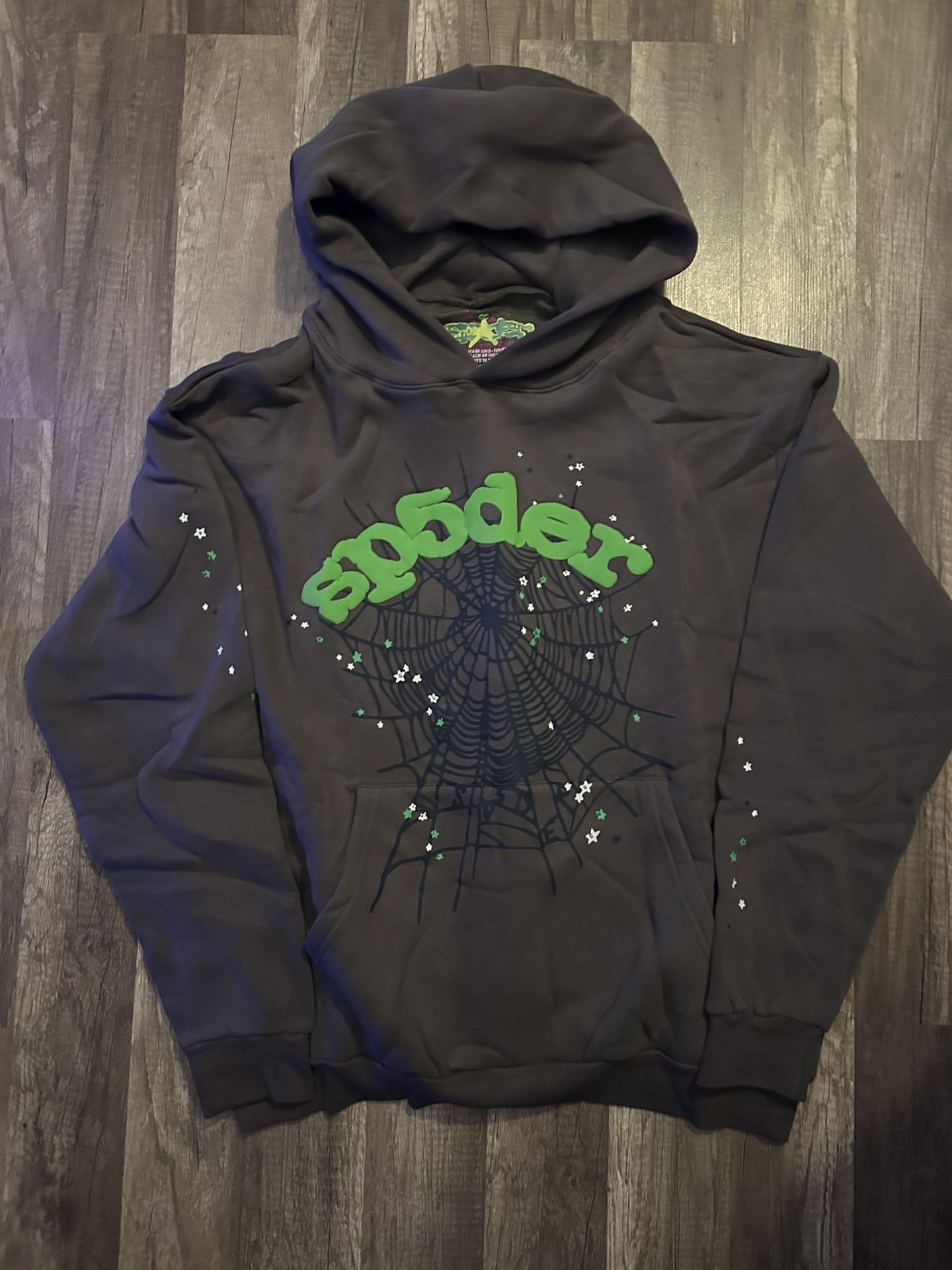 Sp5der Hoodie Slate Gray Large