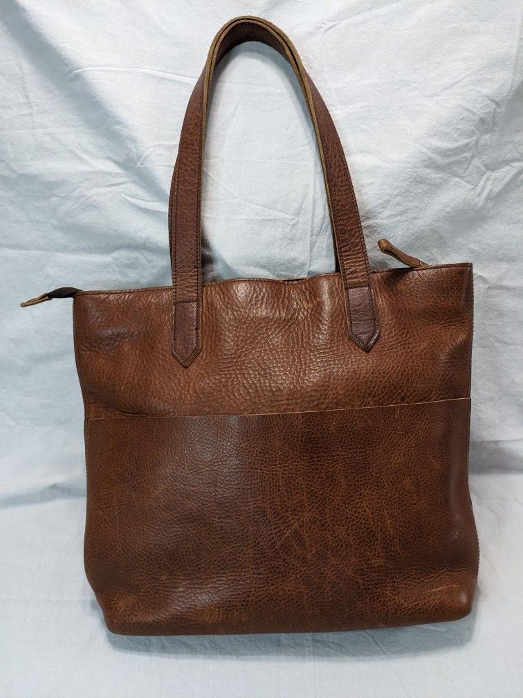 Lifetime Leather Full-Grain Tote / Shoulder Bag - Brown