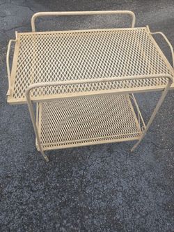 Wonderful Vintage Wrought Iron Teacart