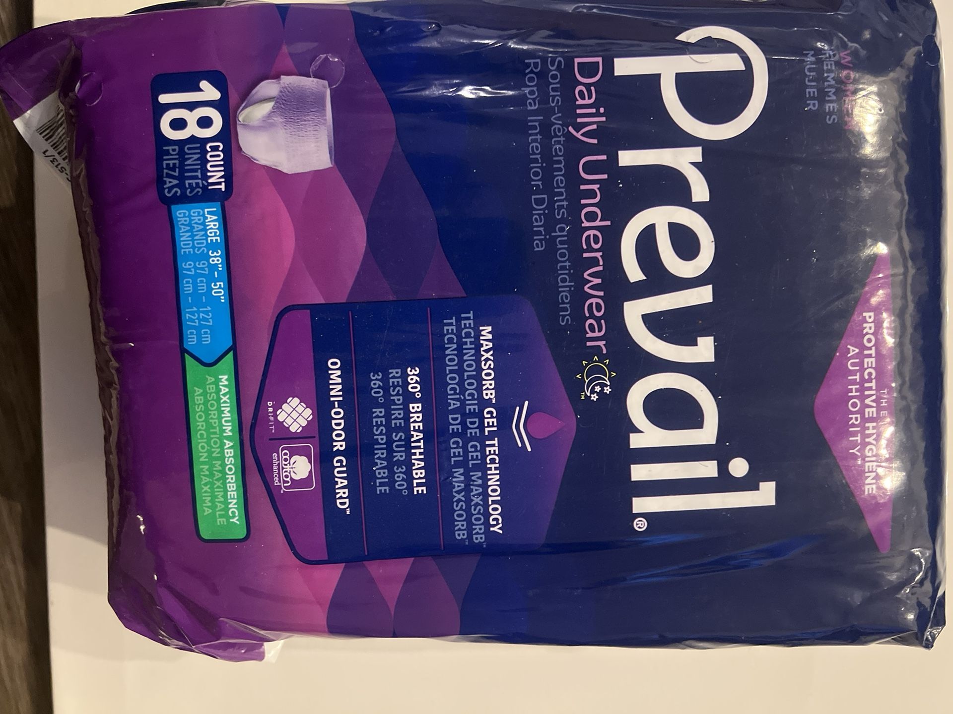 Prevail Adult Incontinence Protective Pull-Up Underwear for Women, Maximum Absorbency