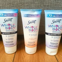 Secret whole body deodorant brand new each. Fontana pickup.