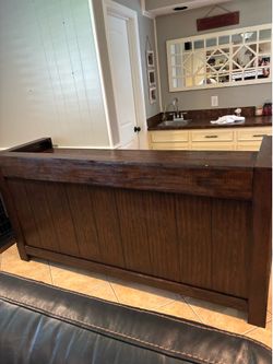 Movie Theater Table- Bar height in dark brown