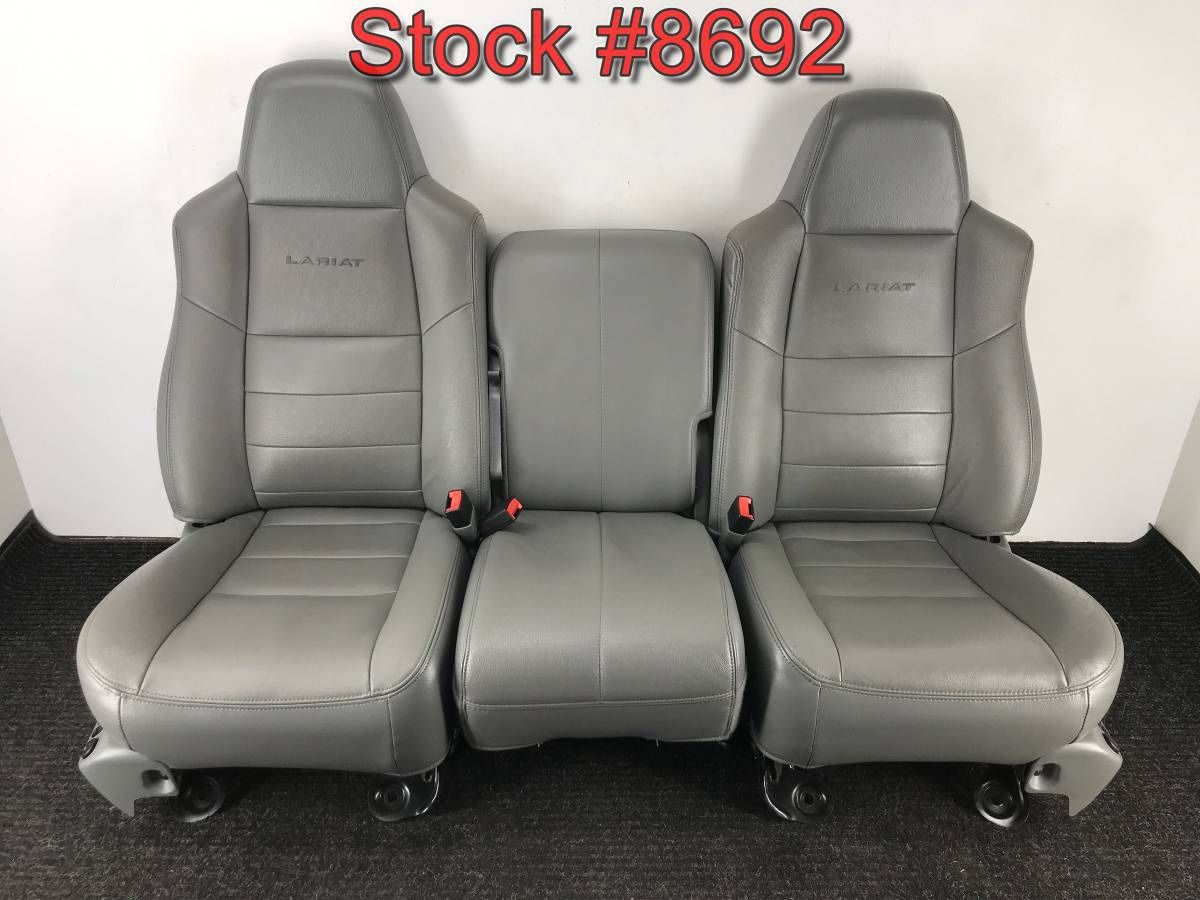 2007 Ford F250 F350 Super Duty Truck Leather 40/20/40 Bench Bucket