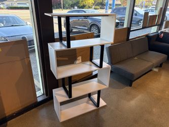 Geometric 5-Tier S-Shaped Bookshelf