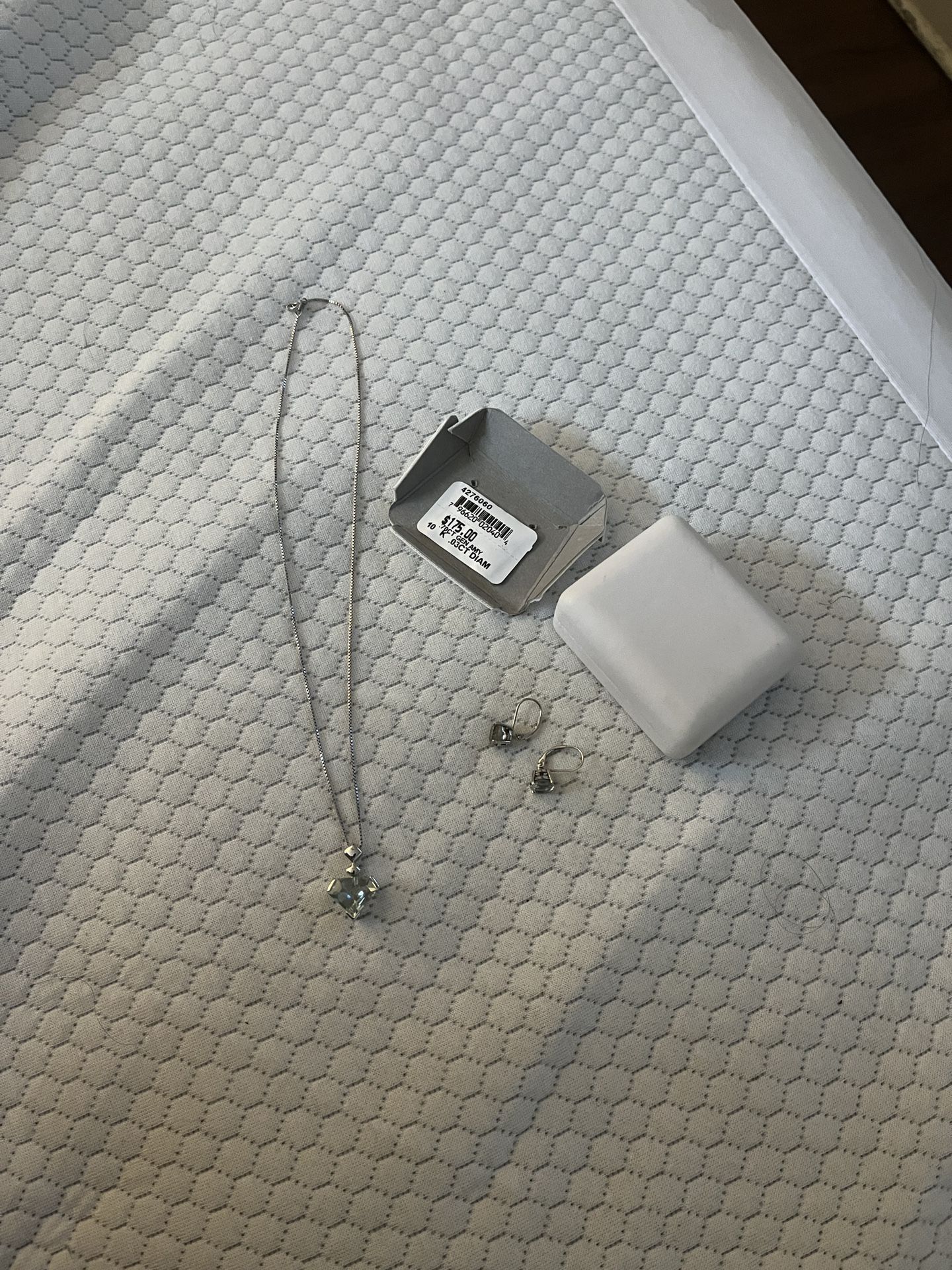 Set Of Necklace And Earrings 925 Silver