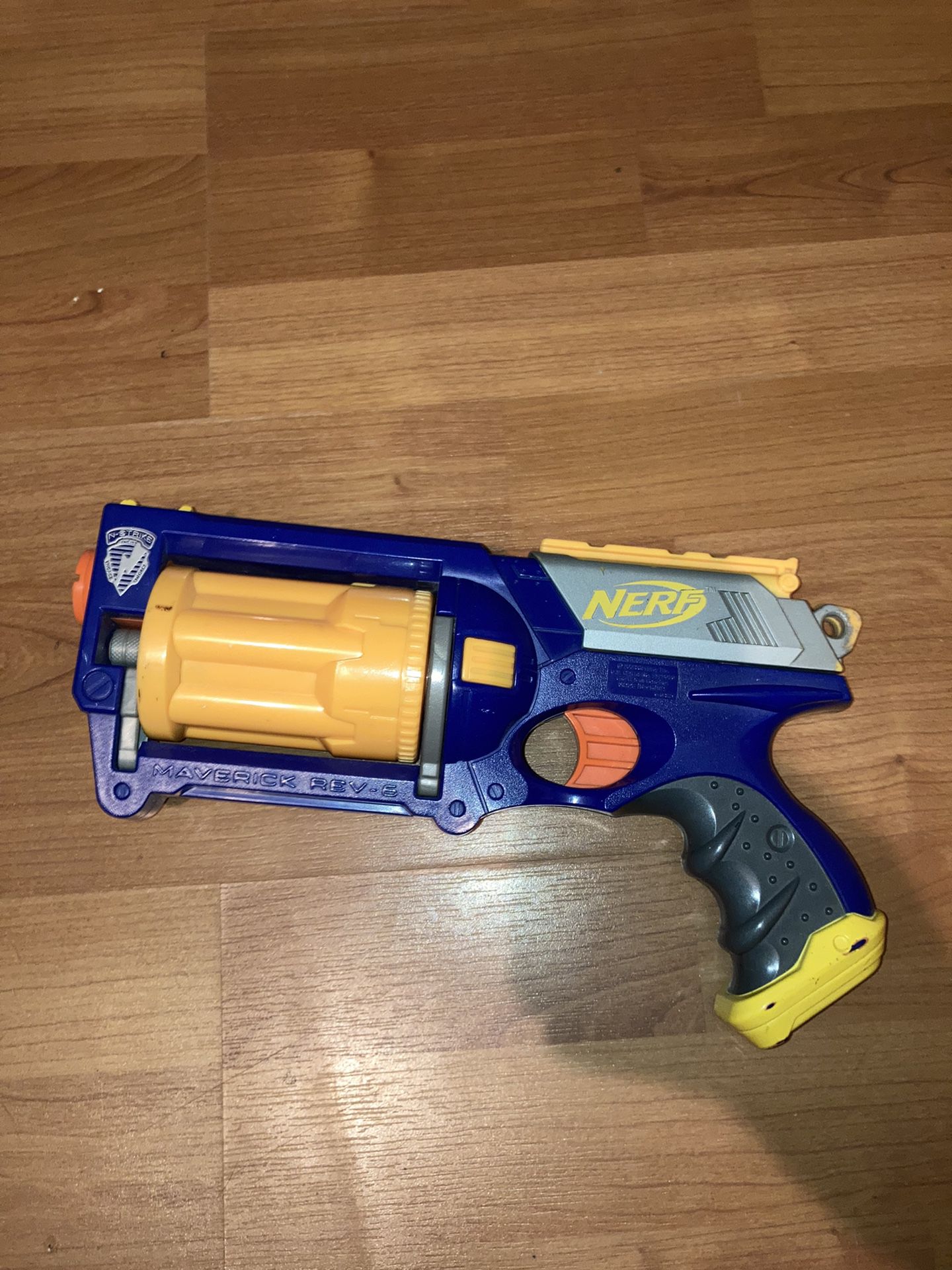 NERF N-Strike Maverick Rev-6 Toy Dart Blaster Gun - Blue