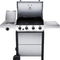 Char-Broil Performance 4-Burner Cart Style Liquid Propane Gas Grill, Stainless Steel