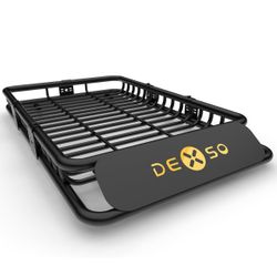  64" x 39" Universal Roof Rack Carrier Basket, 200 Lbs Capacity Car Cargo Rack with Extension Luggage Holder Basket Heavy Duty for SUVs, Trucks, Vehic