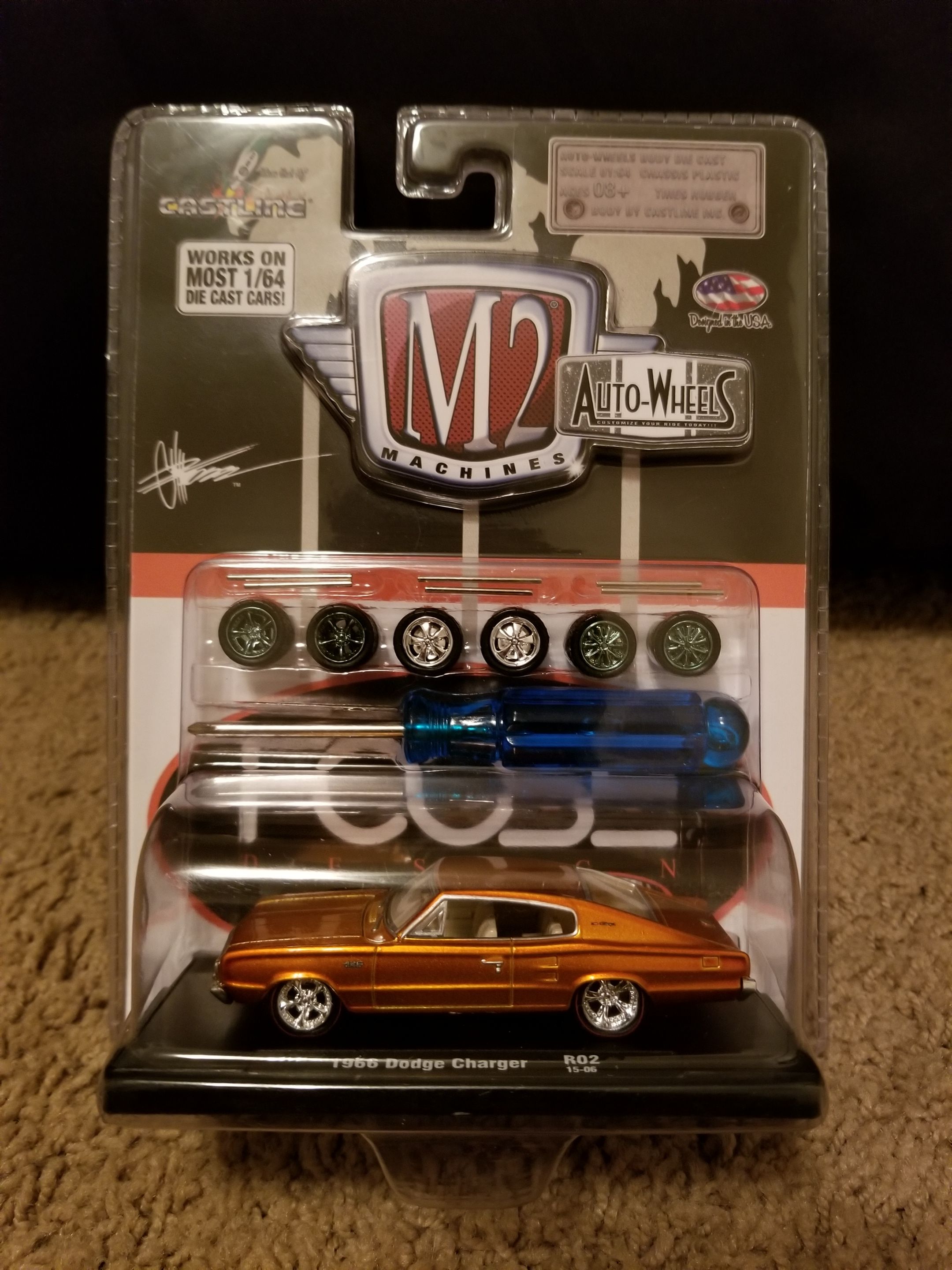 M2 MACHINES AUTO-WHEELS CHIP FOOSE 1966 DODGE CHARGER R02 1:64