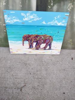 Elephants Painting