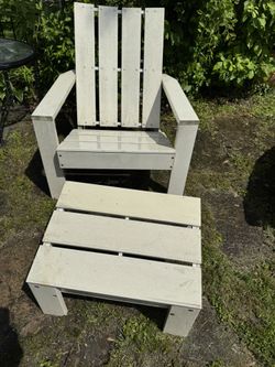 Outdoor Chair W Ottoman