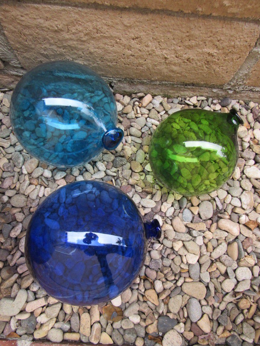 3 Glass Outdoor Gardens Decorations 