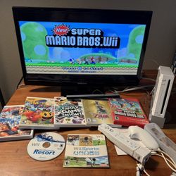 Nintendo Wii Bundle – Complete Set in Excellent Condition/ Zelda/ MarioBros