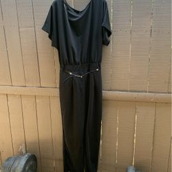 Black One Piece Pant Suit 