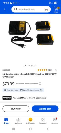 Dewalt charger and 2 batteries