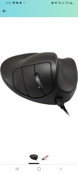 Hippus LS2WL Wired Light Click Handshoe Mouse (Left Hand, Small, Black)

