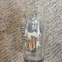CHICAGO BEARS DICK BUTKUS GLASS