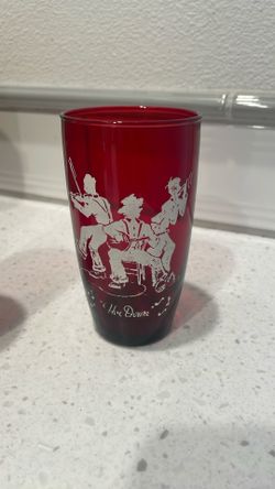 Ruby red anchor Hocking  Glasses Collectible