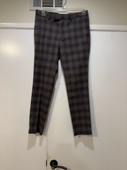 Topman Gray Plaid Dress Pants | W32 L30 | Slim Fit men’s pants