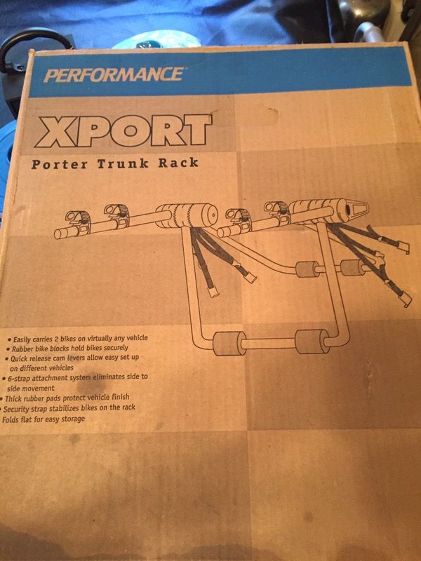 PERFORMANCE XPORT Porter Trunk Rack NEW fits 2 BIKES