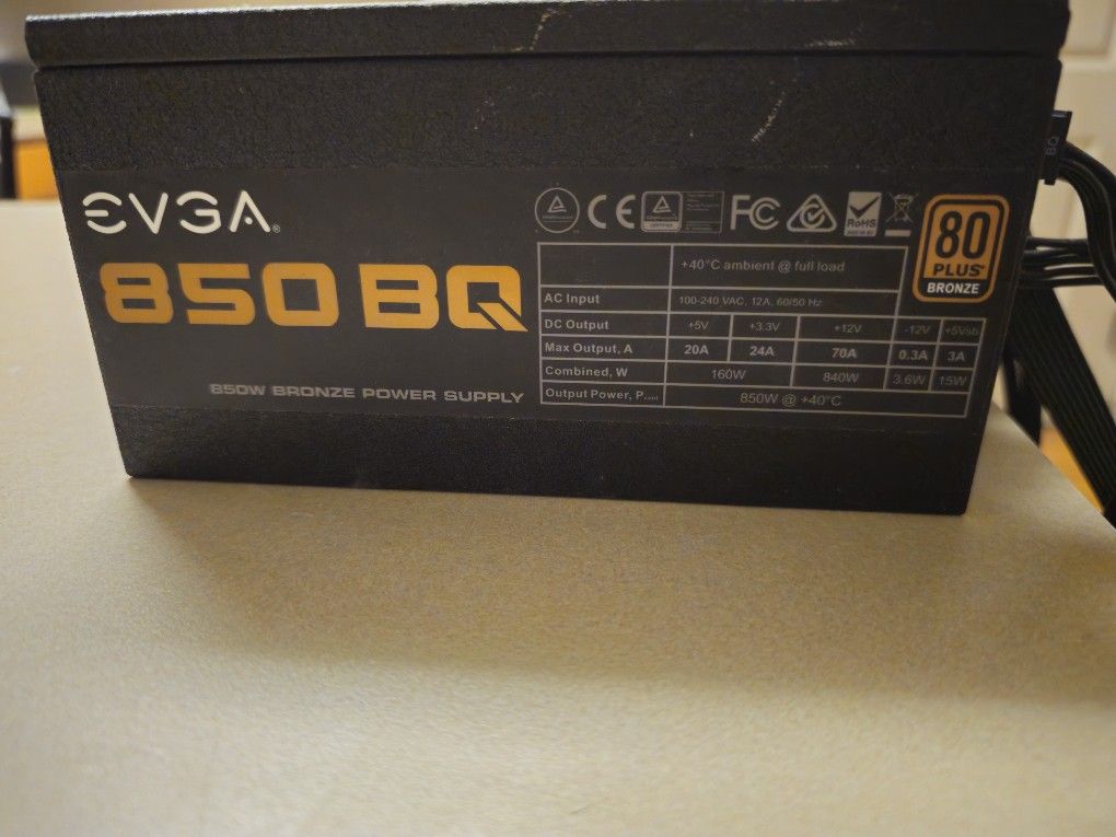 EVGA 850 BQ POWER SUPPLY