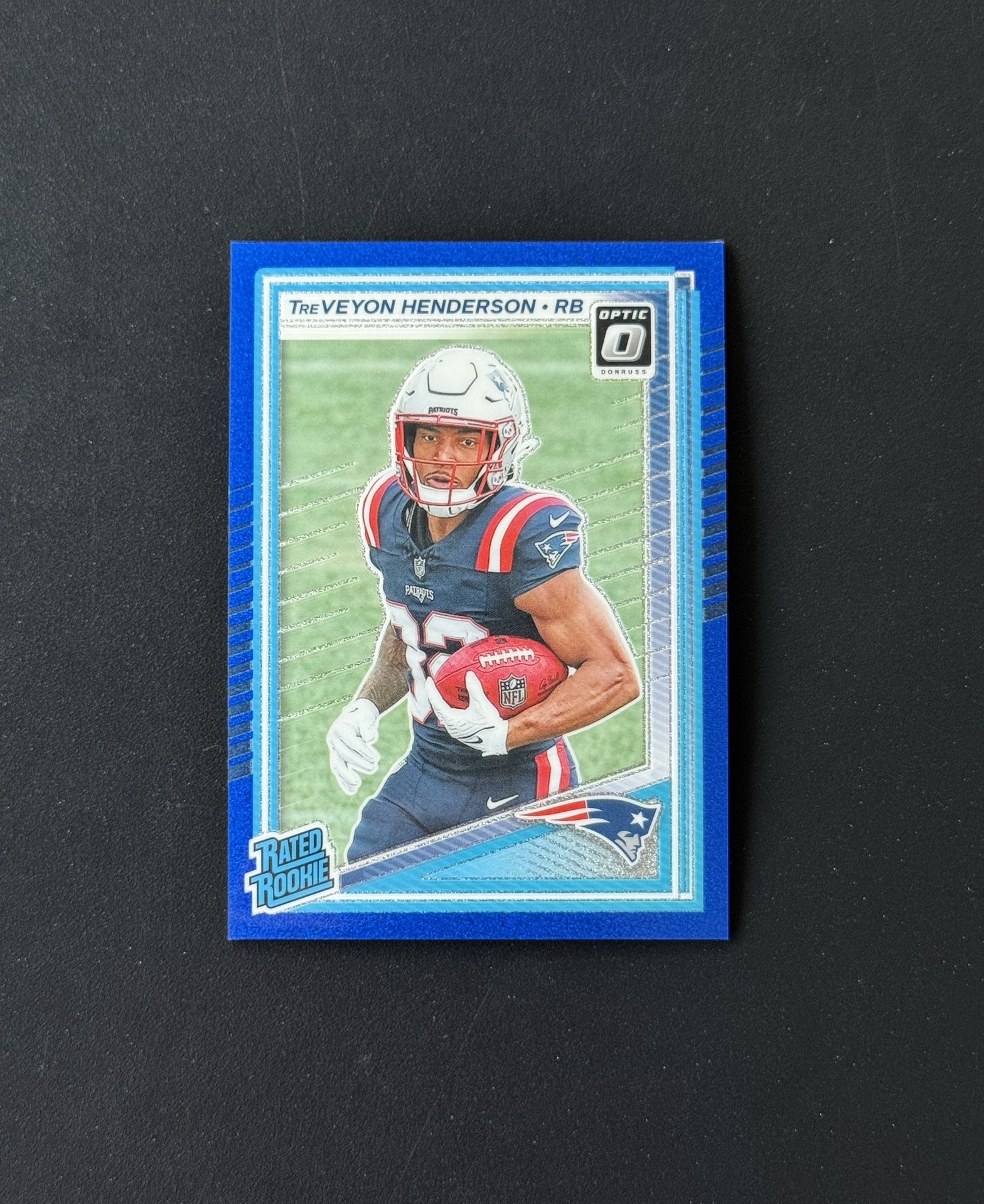 TREVEYON HENDERSON 2025 Panini Donruss Optic Rated Rookie Blue Glitter SSP #248