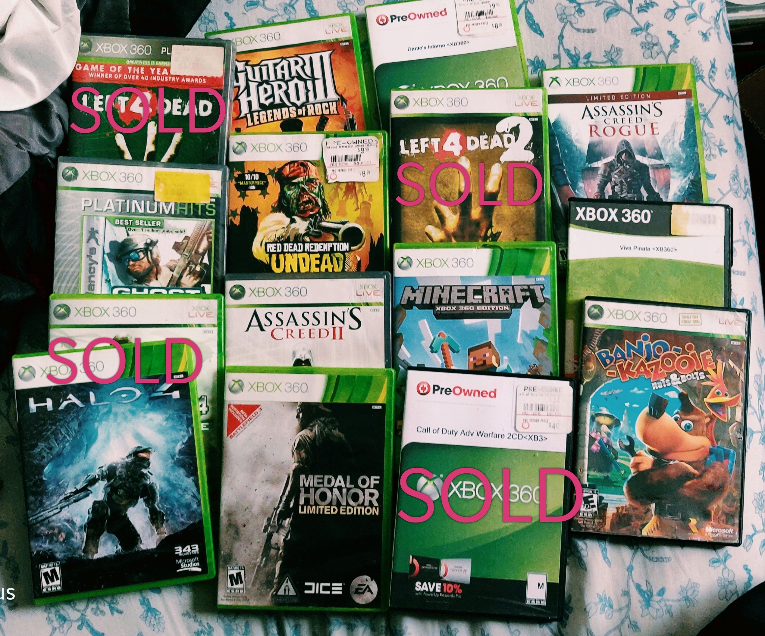 Xbox 360 game lot all tested and working (can sell individually for $10)