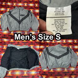 US Army Training IPFU Reflective Gray Full Zip Windbreaker Jacket Men’s Small