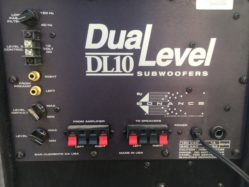 Sonance Dualevel DL10 Subwoofer