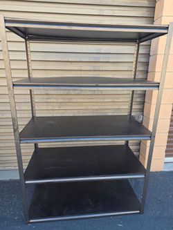 Black Metal 5-Tier Shelving Unit