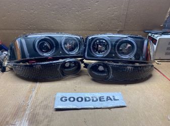 #141 Fit 99-07 GMC Sierra 1500 01-07 Sierra 2500 99-06 Yukon Headlight Pair 