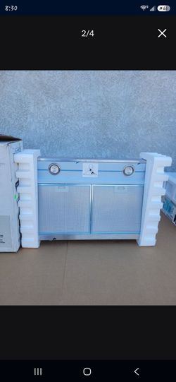 30" under cabinet range hood, whirlpool  stainless steel, super strong fan available now