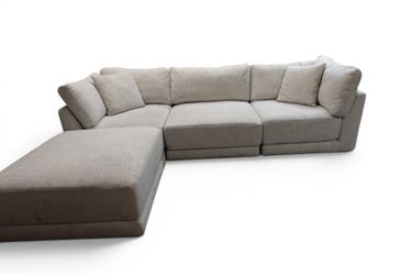 4-Piece Dayna Fabric Modular Sectional Sofa Couch
