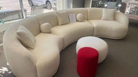 Beige Ivory Cloud Sectional 