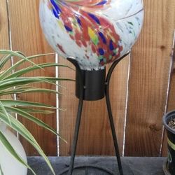 Gazing Glass Ball with Metal Stand ×New×