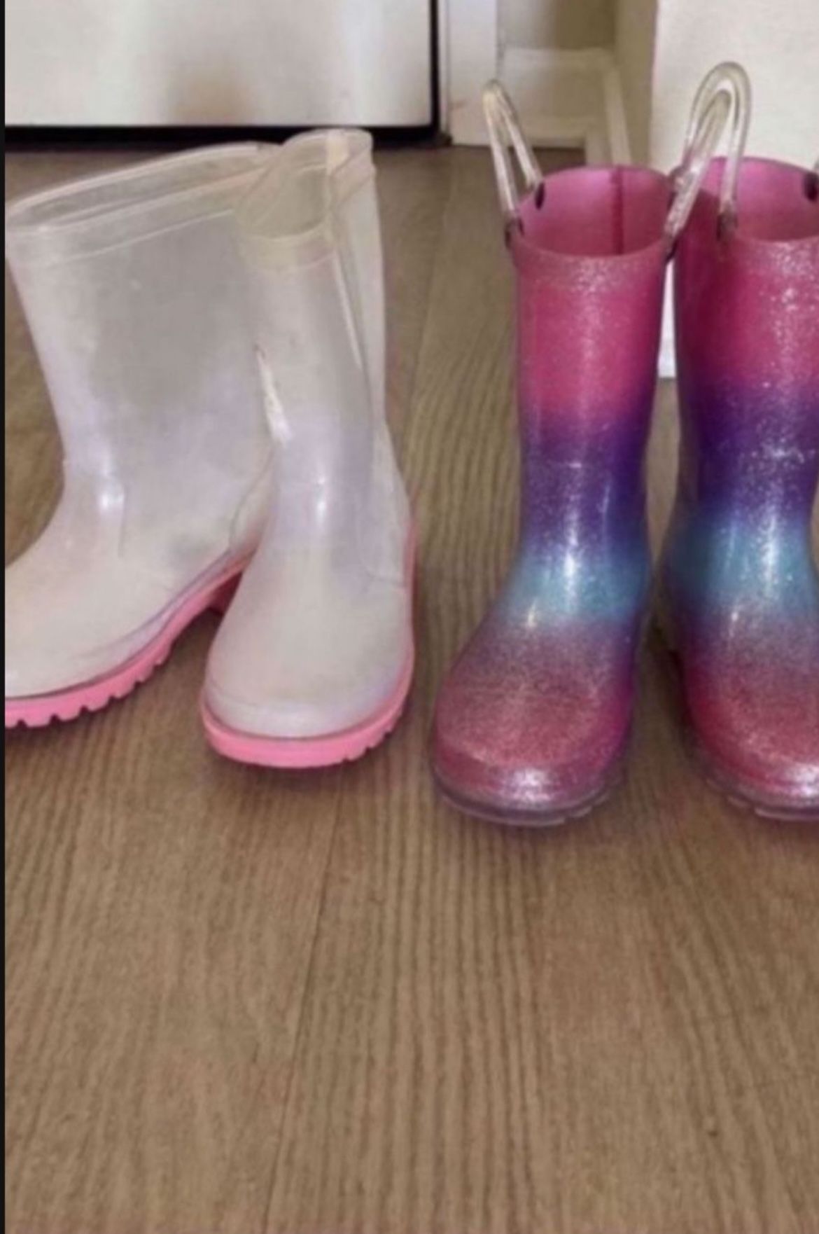 Girls rain boots. One lights up size 9, and size 10.