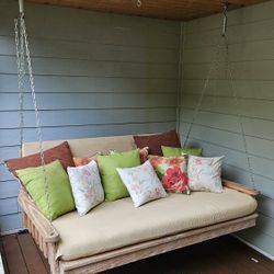 Large Wooden Porch Swing